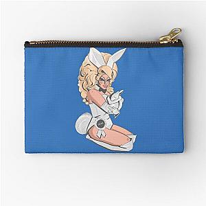 trixie mattel white rabbit blue Zipper Pouch