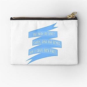 You Make My Heart Shake, Bend And Break, But I Can'T Turn Away - Troye Sivan Zipper Pouch