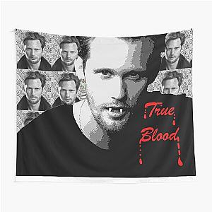 Portrait painting of Alexander Skarsgard as Eric Northman in True Blood with a pattern lv xxx Tapestry