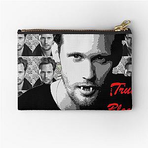 Portrait painting of Alexander Skarsgard as Eric Northman in True Blood with a pattern lv xxx Zipper Pouch