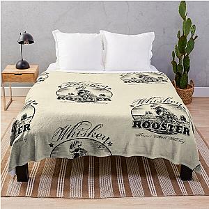 Rooster Whiskey True Grit Throw Blanket