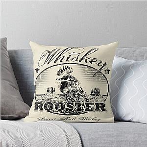 Rooster Whiskey True Grit Throw Pillow