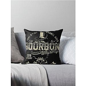 Bourbon Whiskey True American Grit Snake Graphic Throw Pillow