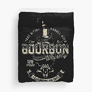 Bourbon Whiskey True American Grit Snake Graphic Duvet Cover