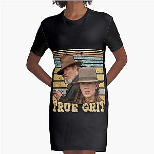 True Grit Retro Vintage Graphic T-Shirt Dress