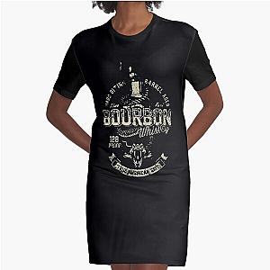 Bourbon Whiskey True American Grit Snake Graphic Graphic T-Shirt Dress