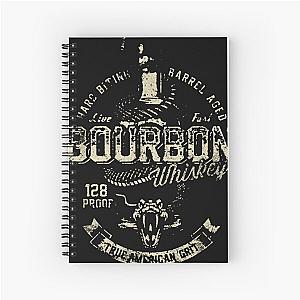 Bourbon Whiskey True American Grit Snake Graphic Spiral Notebook