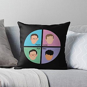 The Try Guys Pillows - The Try Guys Sticker Fan Art - Food Love Fun Gay Throw Pillow RB2510