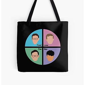The Try Guys Bags - The Try Guys Sticker Fan Art - Food Love Fun Gay All Over Print Tote Bag RB2510