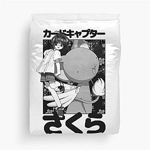 Kero and Sakura (black) Duvet Cover