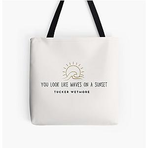 Tucker Wetmore - Waves on a sunset Tote Bag