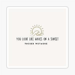 Tucker Wetmore Waves on Sunset Sticker