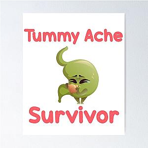 Tummy Ache Survivor Vintage Men Women Gift Poster