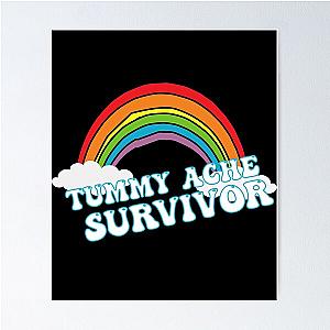 Tummy Ache Survivor Rainbow IBS Retro Gifts Tee Shirts for Men And Women T-shirt Poster