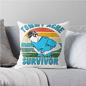 Tummy Ache Survivor shirt Throw Pillow