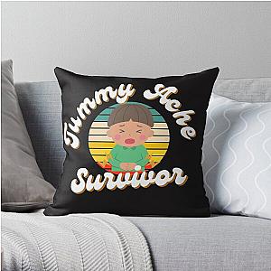 Tummy Ache Survivor sticker, Funny Tummy Ache Sticker, Stomach Ache Sticker, I'm A Survivor Sticker, Waterproof Sticker, Vinyl Sticker Throw Pillow