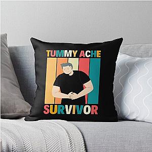 Vintage Tummy Ache Survivor Throw Pillow