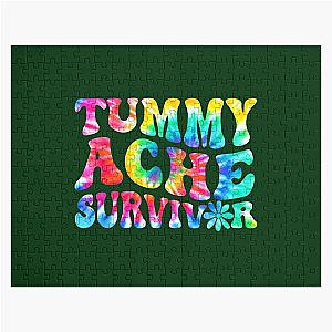 Tummy Ache Survivor Tie Dye , Vintage Tummy Ache Survivor, Tummy Ache Survivor, Stomachache Jigsaw Puzzle