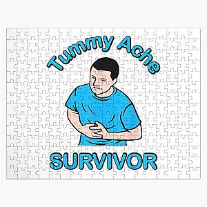 Vintage Tummy Ache Survivor, Tummy Ache Survivor, Funny Meme Quote , Stomachache IBS  (2) Jigsaw Puzzle