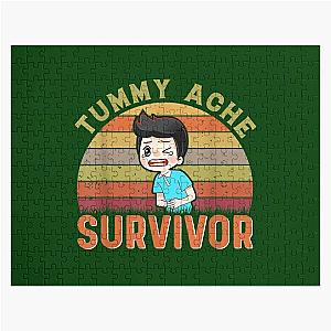 Vintage Tummy Ache Survivor, Tummy Ache Survivor, Stomachache IBS              Jigsaw Puzzle