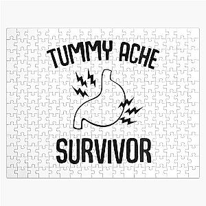 Vintage Tummy Ache Survivor, Tummy Ache Survivor, Stomachache IBS     Jigsaw Puzzle