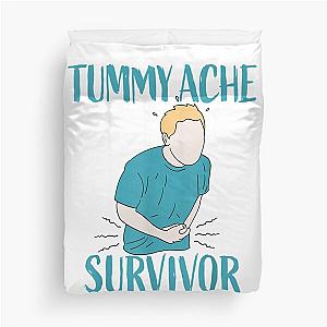 Vintage Tummy Ache Survivor, Tummy Ache Survivor, Funny Meme Quote , Stomachache IBS  (1) Duvet Cover