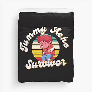 Tummy Ache Survivor sticker, Funny Tummy Ache Sticker, Stomach Ache Sticker, I'm A Survivor Sticker, Waterproof Sticker, Vinyl Sticker Duvet Cover