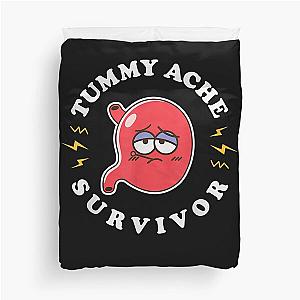 Tummy Ache Survivor Cute Kawaii Stomach Funny Stomach Ache Duvet Cover