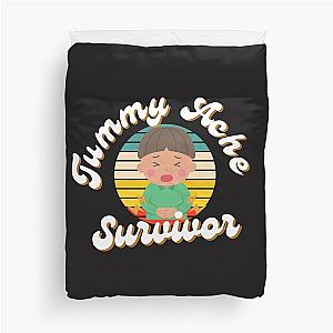 Tummy Ache Survivor sticker, Funny Tummy Ache Sticker, Stomach Ache Sticker, I'm A Survivor Sticker, Waterproof Sticker, Vinyl Sticker Duvet Cover