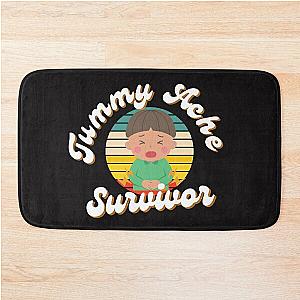 Tummy Ache Survivor sticker, Funny Tummy Ache Sticker, Stomach Ache Sticker, I'm A Survivor Sticker, Waterproof Sticker, Vinyl Sticker Bath Mat