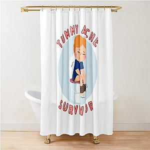 Tummy Ache Survivor | Tummy Ache Survivor Trends | Tummy relief | Stomach Ache | Tummy Pain  Shower Curtain