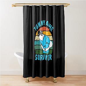 Vintage Tummy Ache Survivor Shower Curtain