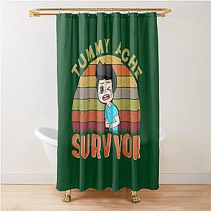 Vintage Tummy Ache Survivor, Tummy Ache Survivor, Stomachache IBS              Shower Curtain