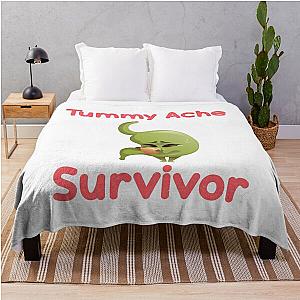 Tummy Ache Survivor Vintage Men Women Gift Throw Blanket