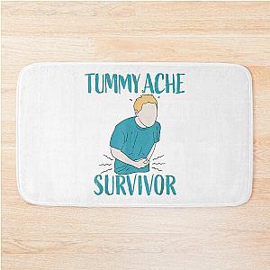 Vintage Tummy Ache Survivor, Tummy Ache Survivor, Funny Meme Quote , Stomachache IBS  (1) Bath Mat