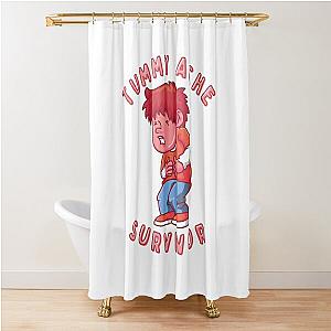 Tummy Ache Survivor | Tummy Ache Survivor Trends | Tummy relief | Stomach Ache | Tummy Pain  Shower Curtain