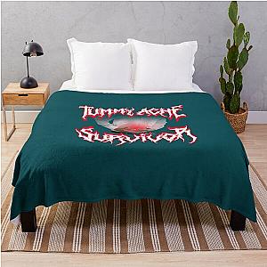 Tummy Ache Survivor Metal Design Throw Blanket