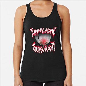 Tummy Ache Survivor Metal Design Racerback Tank Top