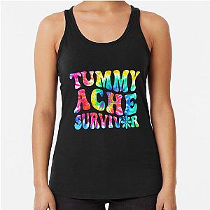 Tummy Ache Survivor Tie Dye , Vintage Tummy Ache Survivor, Tummy Ache Survivor, Stomachache Racerback Tank Top