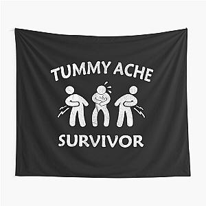 Tummy Ache Survivor Stomachache Vintage Funny Tapestry