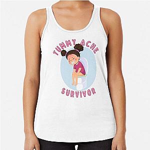 Tummy Ache Survivor | Tummy Ache Survivor Trends | Tummy relief | Stomach Ache | Tummy Pain  Racerback Tank Top