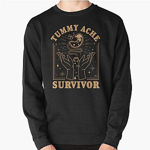 Vintage Minimalist Tummy Ache Survivor Funny Saying Pullover Sweatshirt