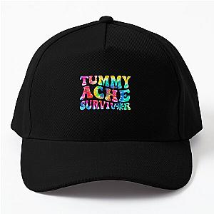 Tummy Ache Survivor Tie Dye , Vintage Tummy Ache Survivor, Tummy Ache Survivor, Stomachache Baseball Cap