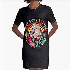 Tummy Ache Survivor (4) Graphic T-Shirt Dress