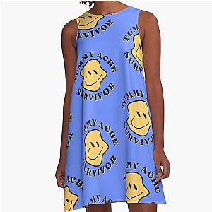 Tummy Ache Survivor Yellow Smiley A-Line Dress