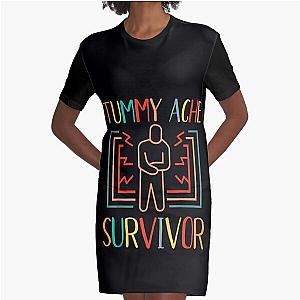 Vintage Tummy Ache Survivor       (6) Graphic T-Shirt Dress