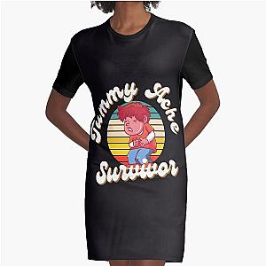 Tummy Ache Survivor sticker, Funny Tummy Ache Sticker, Stomach Ache Sticker, I'm A Survivor Sticker, Waterproof Sticker, Vinyl Sticker Graphic T-Shirt Dress