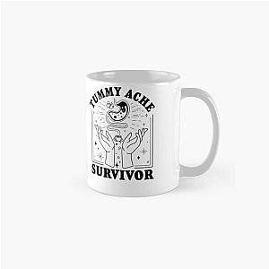 Vintage Minimalist Tummy Ache Survivor Funny Saying , Funny Men Woman Retro , Vintage   Classic Mug