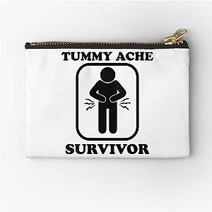 Vintage Tummy Ache Survivor, Tummy Ache Survivor, Stomachache IBS                 Zipper Pouch