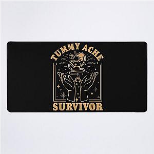 Vintage Minimalist Tummy Ache Survivor Funny Saying Desk Mat